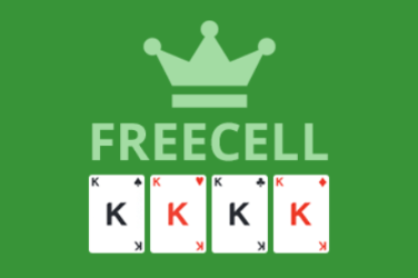 Freecell Solitaire Card Game On Green Background With Standard
