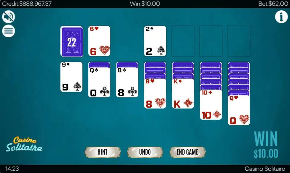 Casino Solitaire Game Screenshot